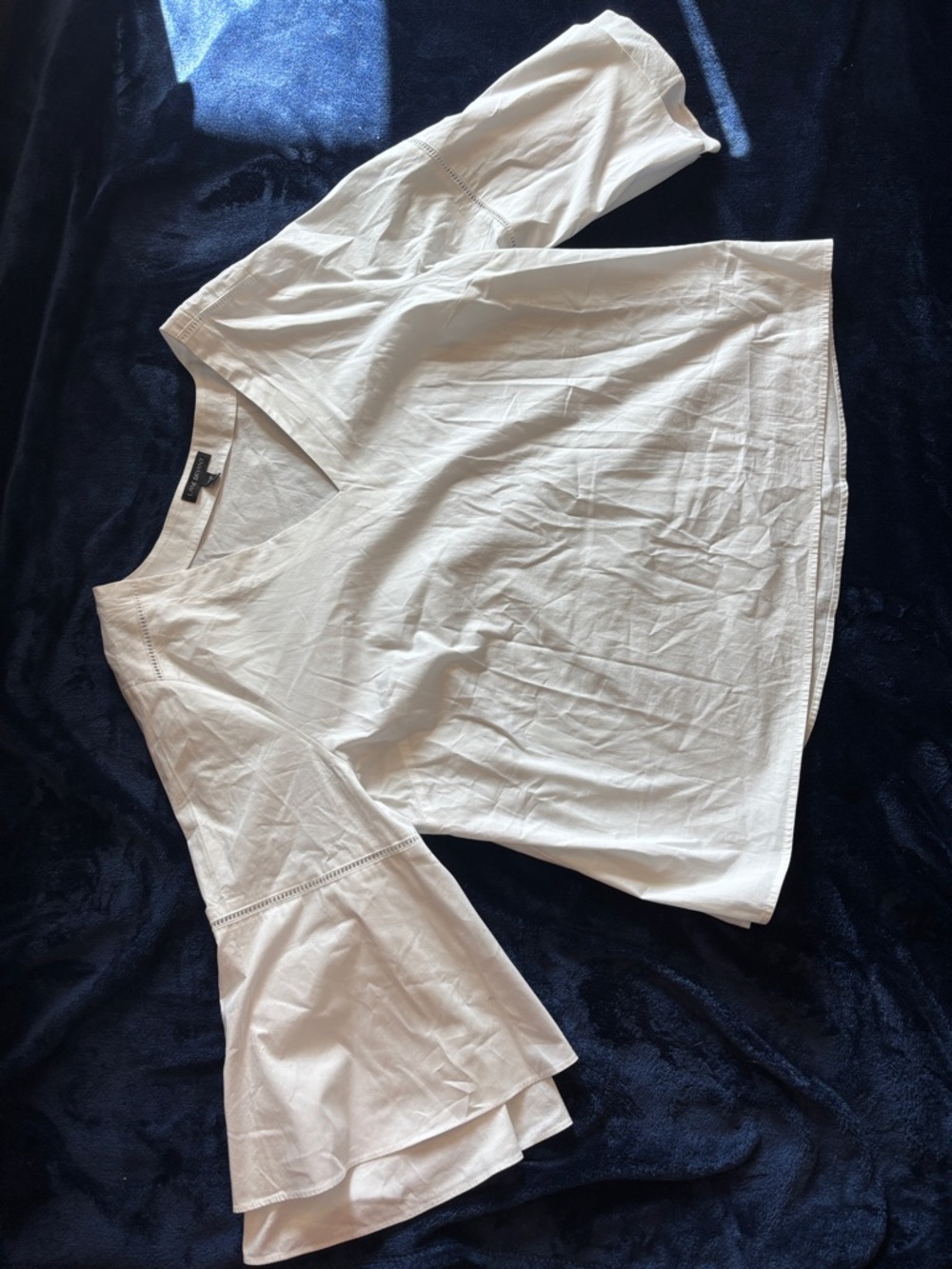 5 for $30 sale! Lane Bryant White V-Neck Flutter Sleeve Top